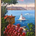 Bir Yaz Sabahı Üsküdar Yağlı Boya Tablosu