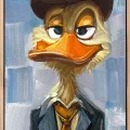 Boss Duck Oil Painting