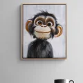 Cute Monkey Oil Painting