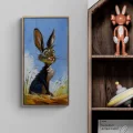 Old Rabbit Oil Painting