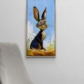 Old Rabbit Oil Painting