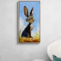 Old Rabbit Oil Painting