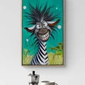 Crazy Zebra Oil Painting