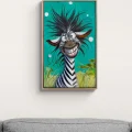 Crazy Zebra Oil Painting