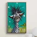 Crazy Zebra Oil Painting