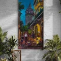 Galata’da Bir Akşam Sohbeti Yağlı Boya Tablosu