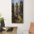 Kule Sokaklarında Yağlı Boya Tablosu