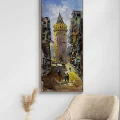 Kule Sokaklarında Yağlı Boya Tablosu