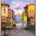 Streets Opening to the Bosphorus Oil Painting