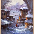 Snow Time in Istanbul Oil Painting