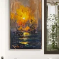 Sun Touching the Sea Oil Painting