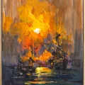 Sun Touching the Sea Oil Painting