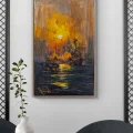 Sun Touching the Sea Oil Painting