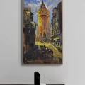 Streets in the Shadow of the Tower Oil Painting