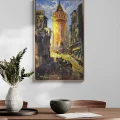 Streets in the Shadow of the Tower Oil Painting