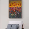 Red Breath of the Poppy Oil Painting