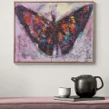 Renkler İçinde Kelebek Yağlı Boya Tablosu