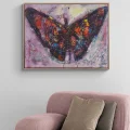 Renkler İçinde Kelebek Yağlı Boya Tablosu