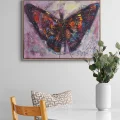 Renkler İçinde Kelebek Yağlı Boya Tablosu
