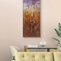 Başak Tarlası Sabah Yağlı Boya Tablosu