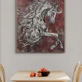 Noble White Horse Oil Painting