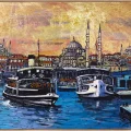 Golden Evening of Istanbul Oil Painting