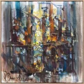 Işık Şehrinin İzleri Yağlı Boya Tablosu