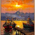 Bosphorus Toward the Horizon Oil Painting