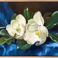Delicate Magnolia Oil Painting