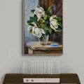 Calm Magnolias in a Vase Oil Painting