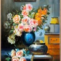 A Forgotten Bouquet of Roses Oil Painting