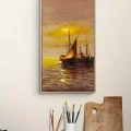 Boats of Old Istanbul Oil Painting