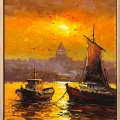 Morning on the Sea of Istanbul Oil Painting