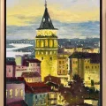 Galata’da Akşam Rüzgârı Yağlı Boya Tablosu