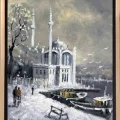 Snowy Silence in Ortaköy Oil Painting