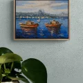 Travelers of the Blue Waters Oil Painting