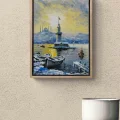Maiden’s Tower in Winter Light Oil Painting
