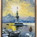 Maiden’s Tower in Winter Light Oil Painting