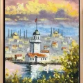 Sunset at the Maiden’s Tower Oil Painting