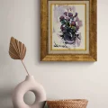 Purple Flowers Oil Painting