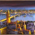 İstanbul Boğazın Işığı Yağlı Boya Tablosu