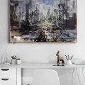Gri Metropol Yağlı Boya Tablosu