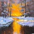 Toward the Heart of Winter Oil Painting