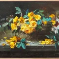 Hatıralarla Sarı Güller Yağlı Boya Tablosu