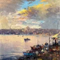 The Bosphorus in Silence Oil Painting
