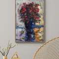 Reflected Red Flowers Oil Painting