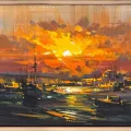 Light Falling on the Horizon Oil Painting