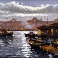 The Bosphorus Among Minarets Oil Painting