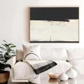 Traces of Black and Cream Custom Order Abstract Oil Painting