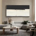 Traces of Black and Cream Custom Order Abstract Oil Painting